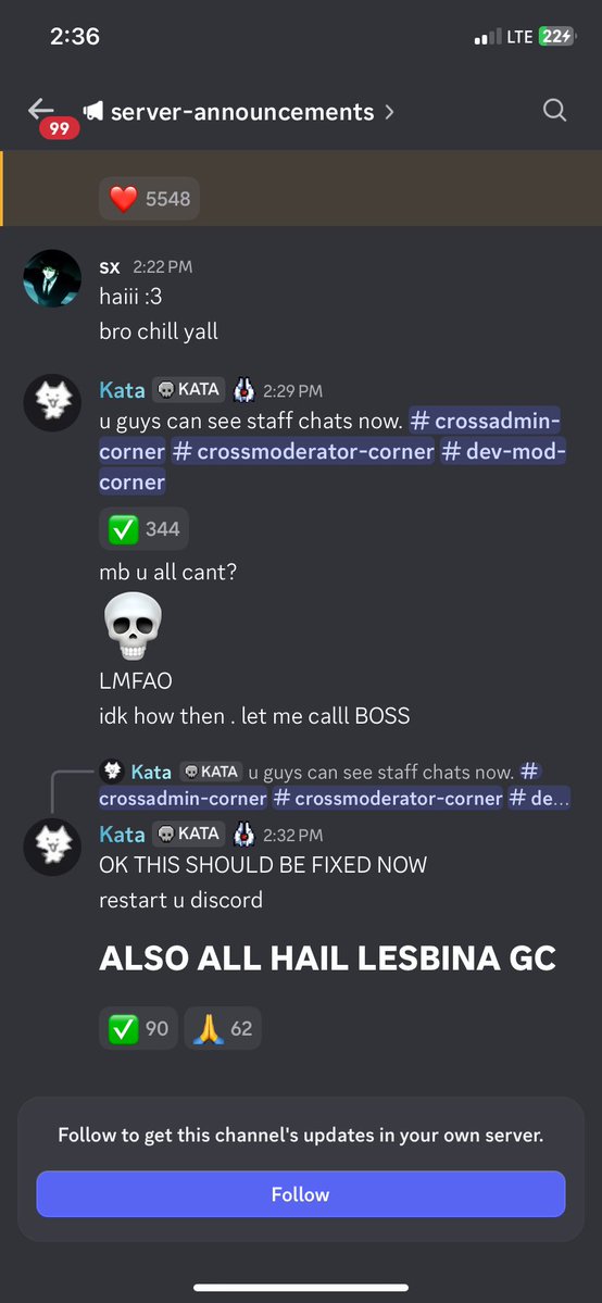 casual_bubba's tweet photo. so the calamity server got taken over and is basically dead and they gave everyone perms to see dec chats #calamitymod https://t.co/0uEJYdXAUZ