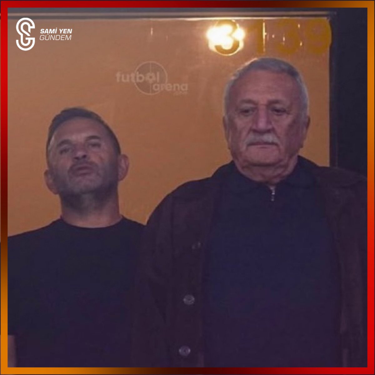 FenerSol_FB's tweet photo. Kadro şu durumda:
1. Loca da Mehmet Ağar, 
2. Yanında Okan Buruk
3. Hakem Halil Umut Meler,
4. "Rakip" Teknik Direktör Emre Belözoğlu
5. Veee TFF Başkanı İbrahim Hacıosmanoğlu. 

Bu kadro kaybedebilir mi? 
Öyle bir ihtimal var mı?