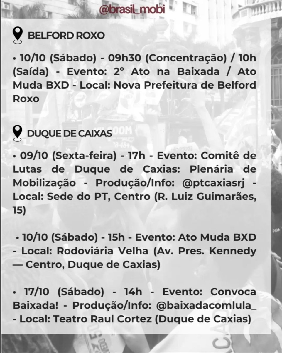 mlthecreator's tweet photo. lembrando: RIO DE JANEIRO NÃO É SÓ CENTRO!!

participem das manifestações na baixada, nos lugares onde a população é majoritariamente de direita/não votou no primeiro turno! https://t.co/UIc9NVKDC1