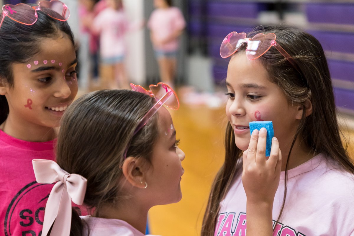 wvcsd's tweet photo. The Warwick Valley Central School District held its annual Pink Out Day on Oct. 9. Students and staff filled the buildings with pink as our school community came together to show its support for breast cancer awareness. https://t.co/KEWNIqks6J