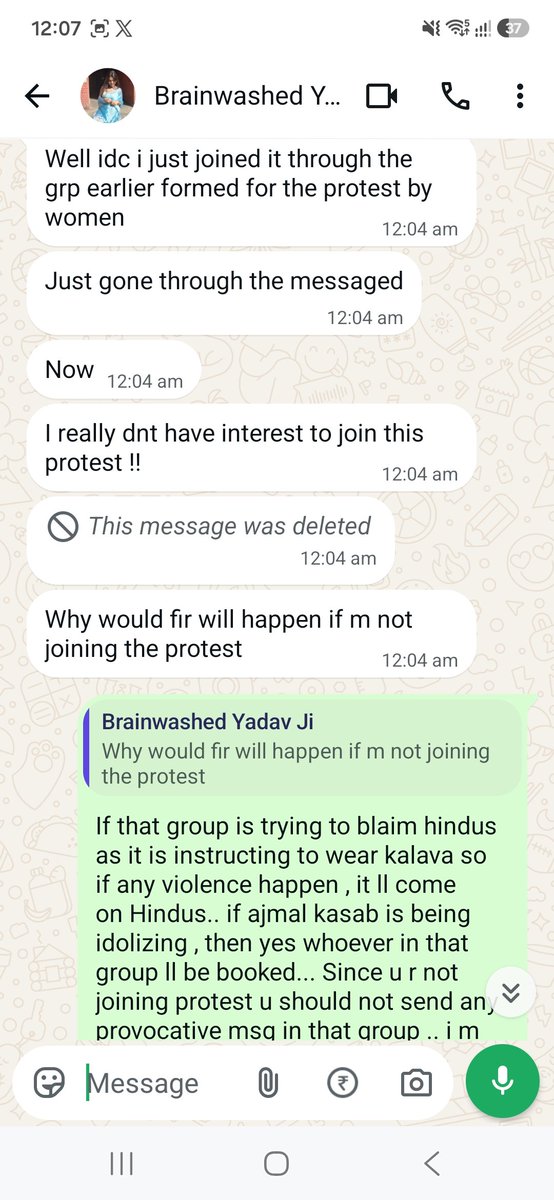 hindutvainvains's tweet photo. Another brainwashed girl  decided not to join protest... https://t.co/czWDg3vfpd