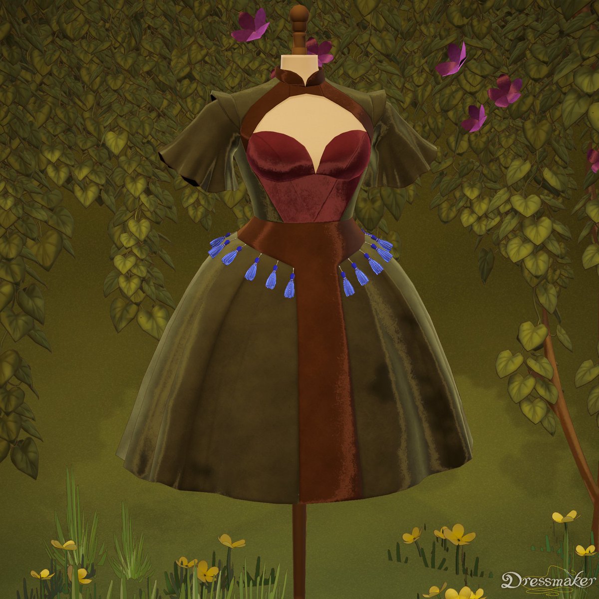 MooniTheMoo's tweet photo. Dresses of October day 8! (just y'know, late)
I don't know if it's even visible but i took slight inspiration from moths for this one https://t.co/l8XEuUWnyM