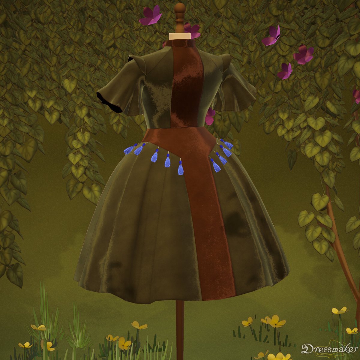 MooniTheMoo's tweet photo. Dresses of October day 8! (just y'know, late)
I don't know if it's even visible but i took slight inspiration from moths for this one https://t.co/l8XEuUWnyM