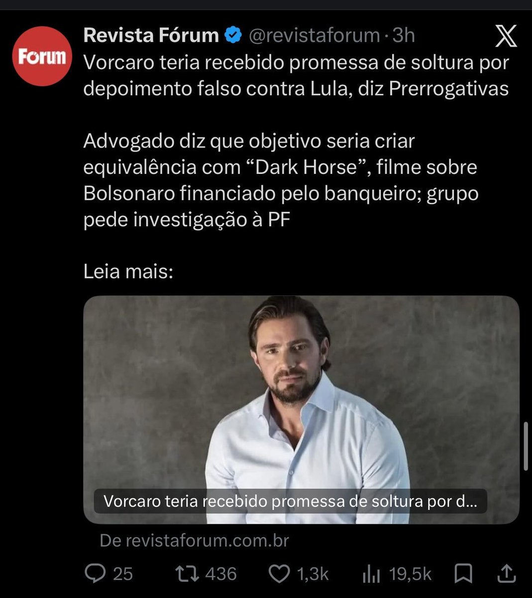 forumbunklr's tweet photo. GENTE? Depois de tentar associar Vorcaro a Lula e criar pânico sobre suposto esquema, Revista Veja é DESMASCARADA por advogado:

"Vorcaro teria recebido proposta de soltura por depoimento falso contra Lula. O objetivo seria criar equivalência com o 'Dark Horse' de Flávio" https://t.co/Uy8ZRBPLyJ