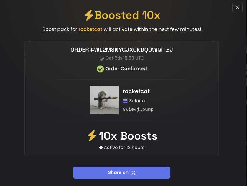 CatWifRocket's tweet photo. ⚡ Boosted 10x $rocketcat on DEX Screener!

CA: Gwie4jhUTdCbMLjHyxVdJYi7MsH5tfsc7a7RiFy1pump

https://t.co/n6yrdff0FJ https://t.co/v7gLXIS0Jl