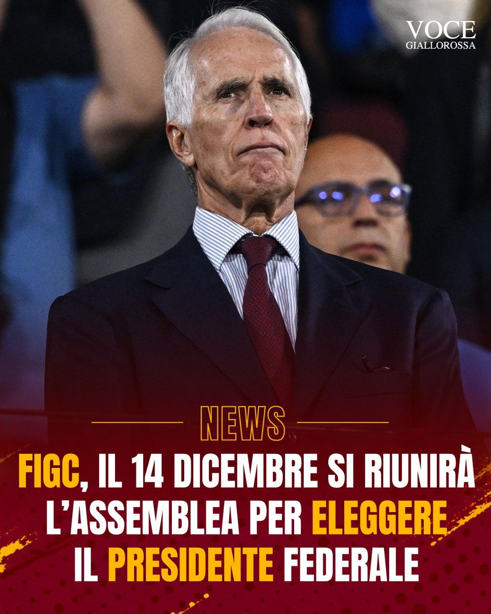 VoceGiallorossa's tweet photo. ๐ FIGC, fissata la data delle elezioni: assemblea federale il 14 dicembre
#ASRoma #FIGC
https://t.co/cysWpVR8TS https://t.co/j0rEtxXuo1
