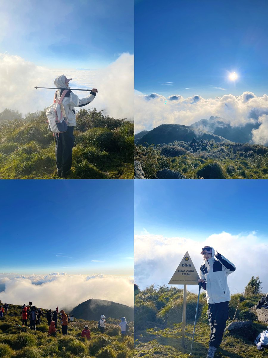 VeRissatti's tweet photo. Chạm đỉnh Lùng Cúng 2913m, chạm vào nắng, mây và vẻ đẹp hùng vĩ của núi rừng. https://t.co/5GTruCMdqY