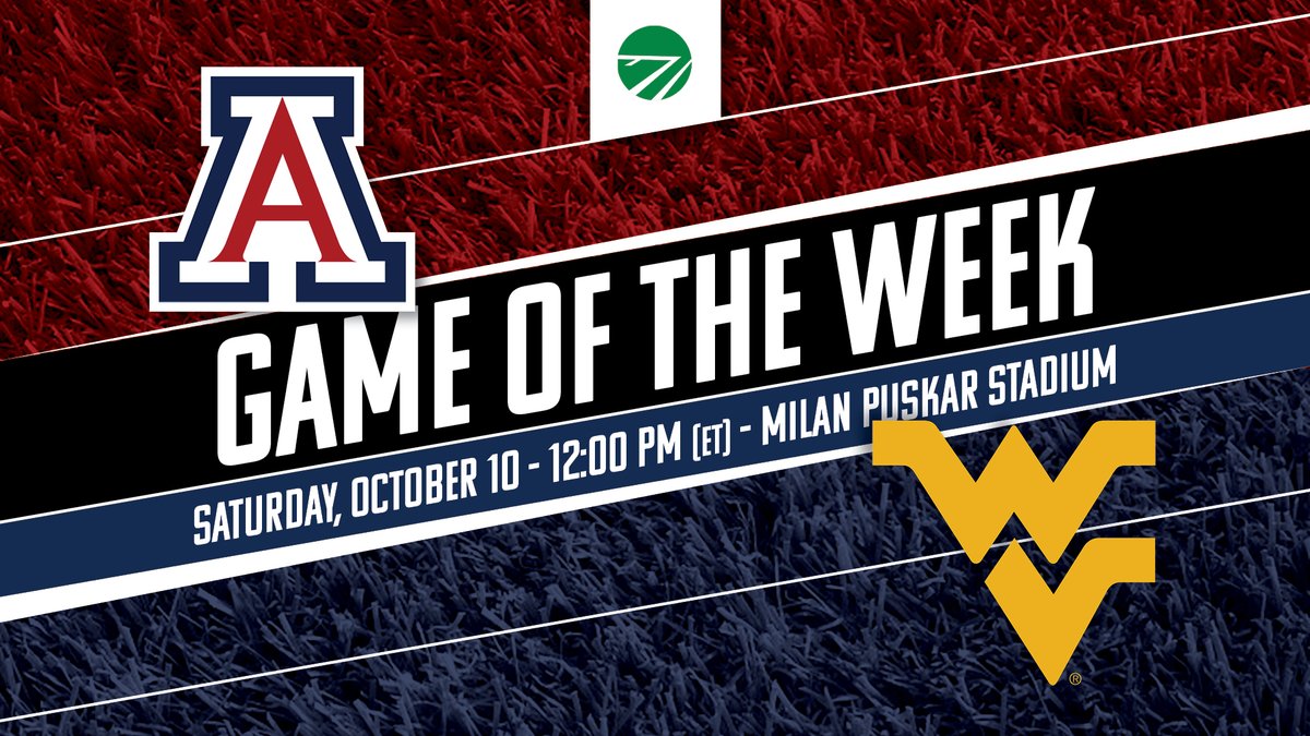 FieldTurf's tweet photo. Our college GOTW is also @WVUfootball's annual "Coal Rush" game, when the Mountaineers wear all-black uniforms to honor the state's coal-mining heritage 🏈 ⚫ ⛏️ 

The special occasion, also a critical Big 12 Conference showdown, marks @ArizonaFBall's first-ever trip to Milan Puskar Stadium. We're proud that both teams trust our @FieldTurf #artificialturf on their game fields, with the Wildcats calling Casino Del Sol Stadium in Tucson home 🏟️ 

@WVUSports | @AZATHLETICS

#GameOfTheWeek #CollegeFootball #SyntheticTurf #SportsConstruction #WVU #Arizona