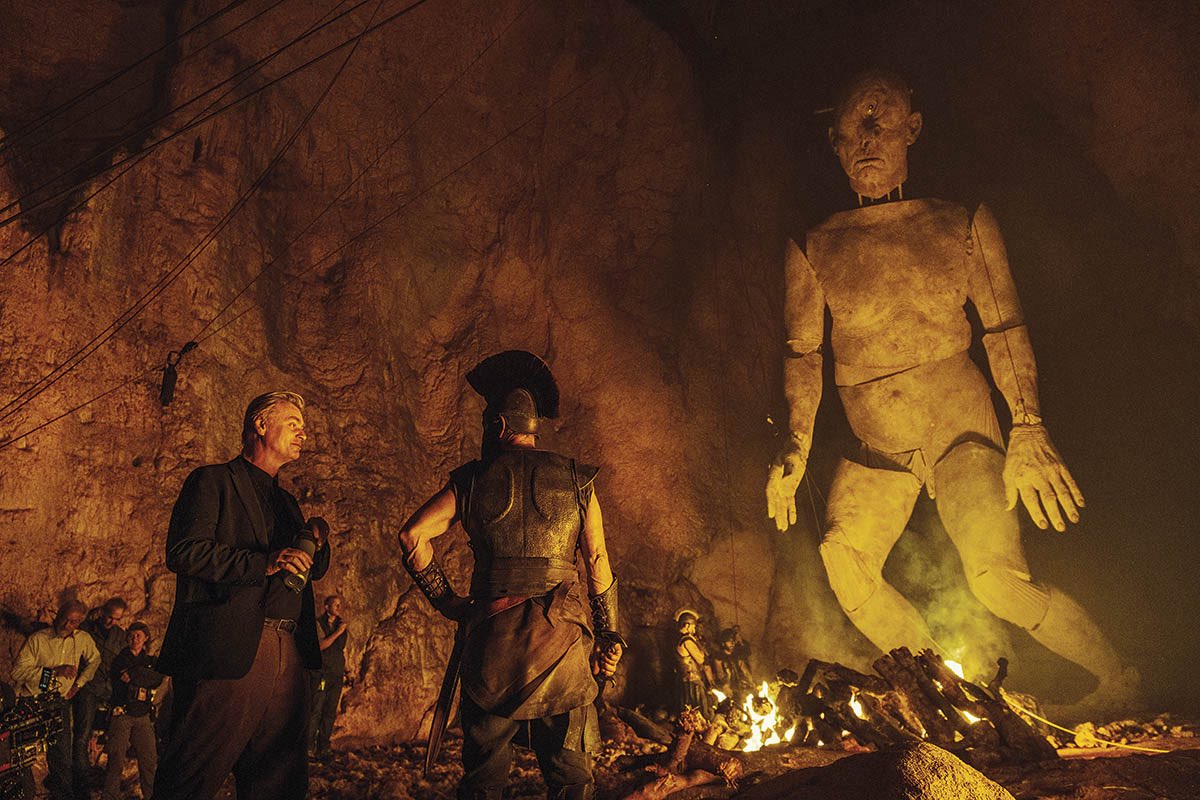 NolanAnalyst's tweet photo. New behind-the-scenes look at the Cyclops sequence in ‘THE ODYSSEY’. https://t.co/ZrTaHwDTsf