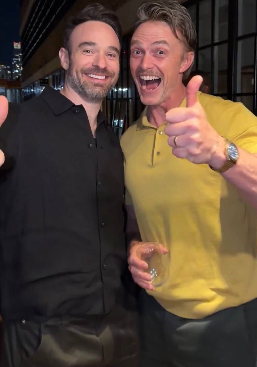 marvel_updat3s's tweet photo. Charlie Cox and Wilson Bethel in newly shared photo. https://t.co/mvrzSJWLvq