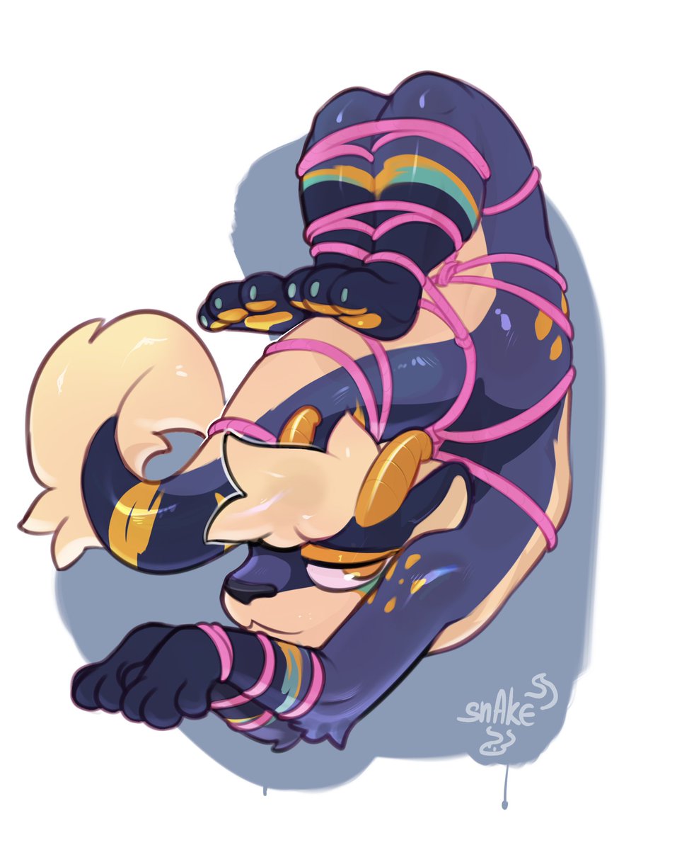 SnacksTimes's tweet photo. Little tied up right now~

art by @/LossMio https://t.co/ngsRG9pFXk
