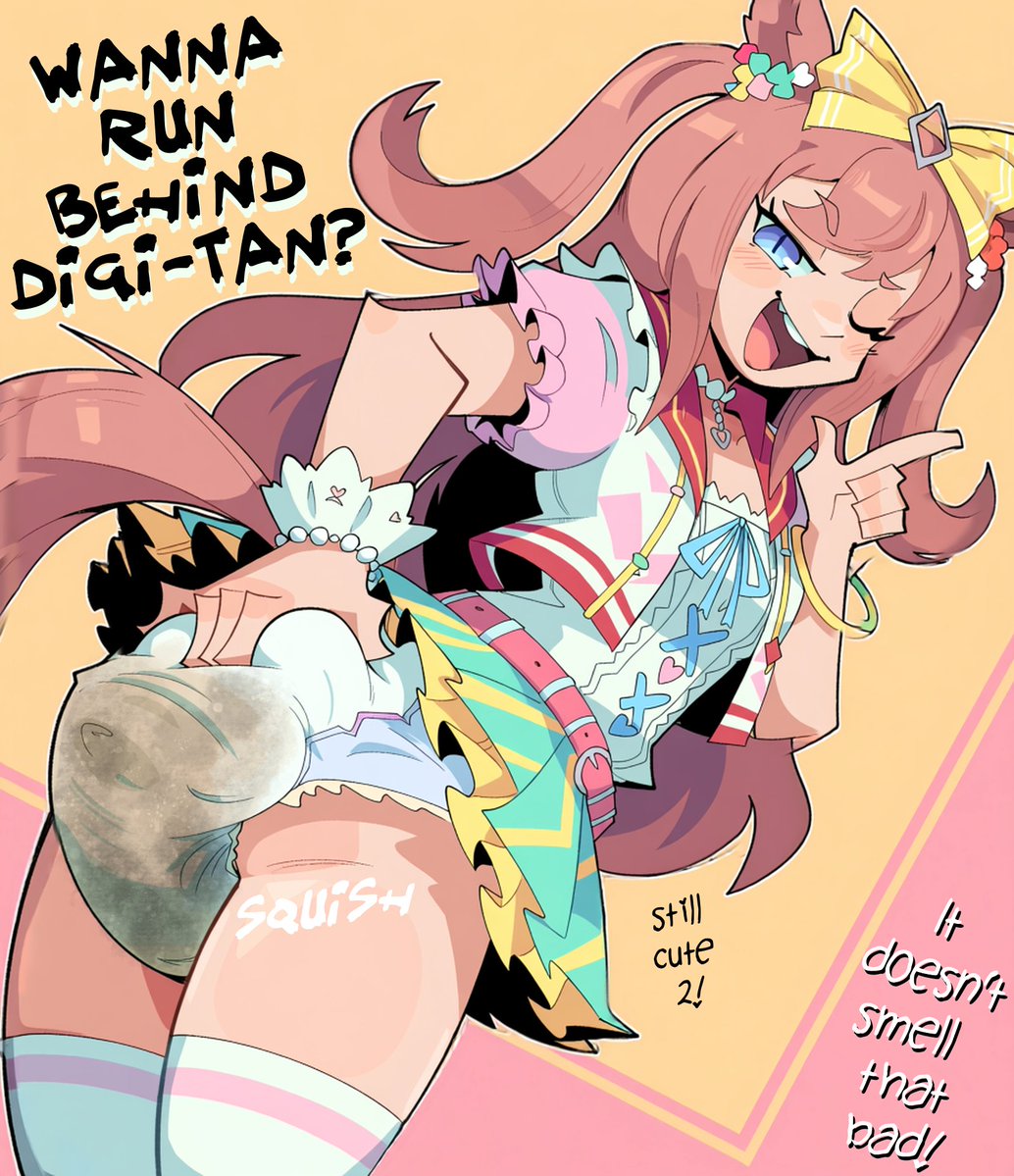 vision_dl's tweet photo. Who Wants to Get Behind Digi-tan? 🐎
Agnes Digital’s diaper is already this full… 

Would you let her get 1st place? 
#AgnesDigital #UmaMusume #ABDL #DiaperFetish #MessyDiaper https://t.co/ywCsjLkD8O