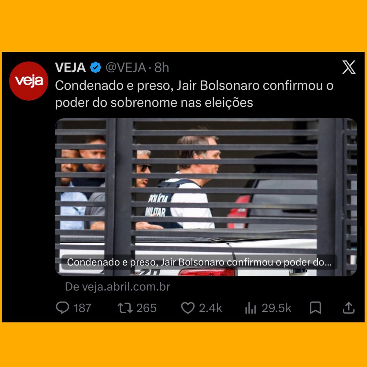 BolsonaroSP's tweet photo. 🌎 O MAIOR FENÔMENO POLÍTICO MUNDIAL DESTE SÉCULO!

Preso político, sem redes sociais, censurado e elegeu maioria da Câmara, Senado, diversos governadores, um filho senador, outro deputado, a esposa senadora e, se Deus quiser, elegerá o filho @FlavioBolsonaro presidente! https://t.co/2GXDCKdGkG