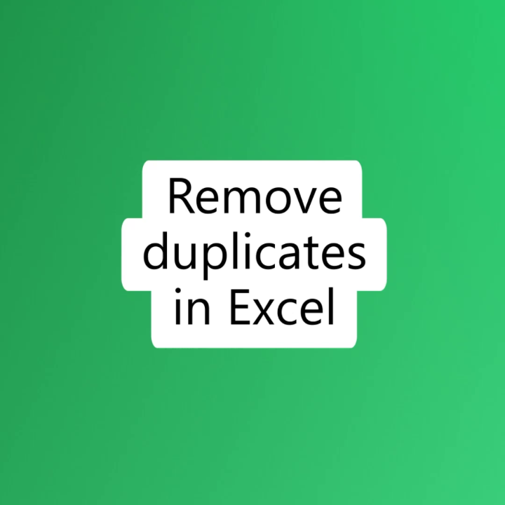 A green graphic features three stacked white cards displaying the text "Remove duplicates in Excel." This image relates to the accompanying post by illustrating a tip on cleaning up duplicate data in Excel spreadsheets.