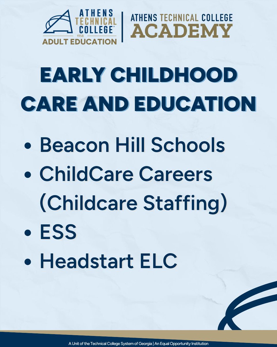 AthensTechGA's tweet photo. Big goals start with new connections! Join us at the Career and Resource Fair to meet local employers and community partners, explore career possibilities, and discover resources to support you along the way. Bring your questions, we can’t wait to see you there! https://t.co/c6eC6Qn1D0