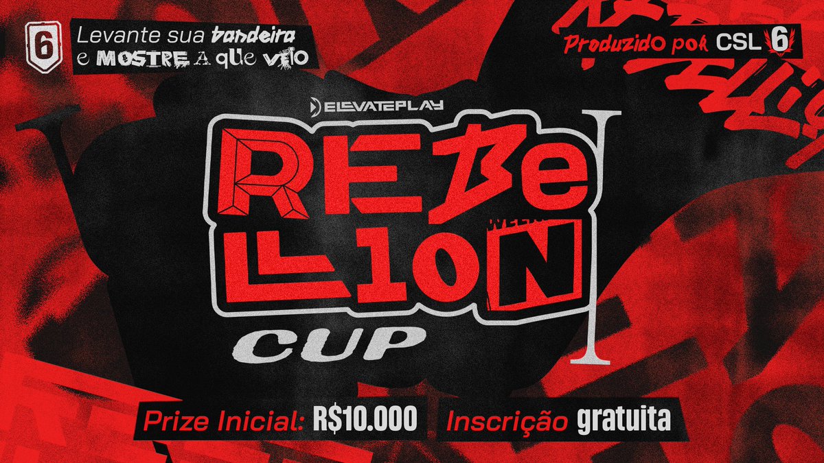 ElevateGG_BR's tweet photo. ATENÇÃO COMUNIDADE DO R6: CHEGOU A HORA DA REBELLION CUP!!! 🚩❤️

💰 R$10.000 de prize inicial
🎟️ INSCRIÇÕES GRATUITAS!

A Elevate Play não poderia deixar o nosso amado R6 de fora dos campeonatos. Agora é com vocês! 👀

Monta seu time e vem competir nos qualifier’s, link nos comentários! ❤️