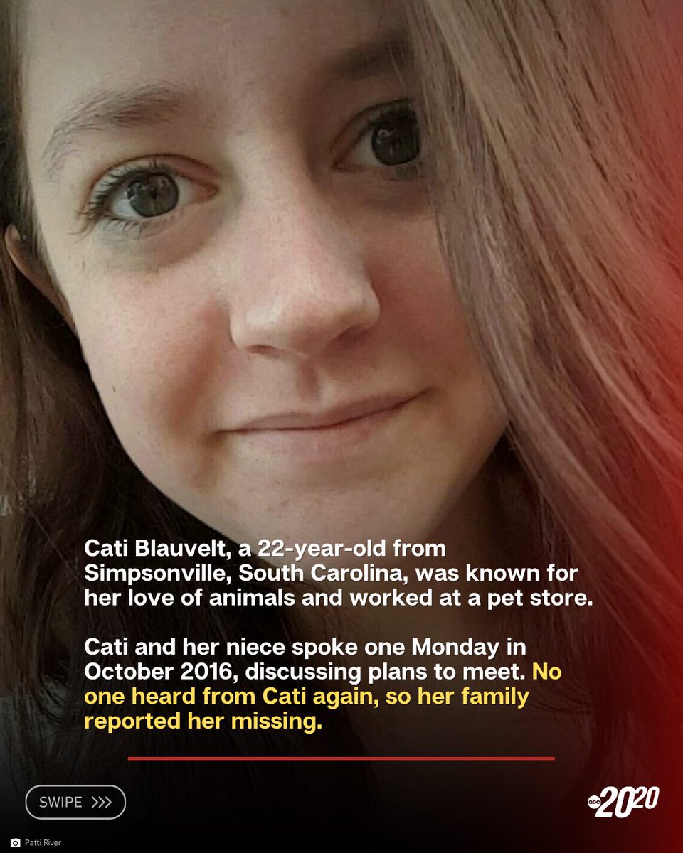 ABC2020's tweet photo. Cati Blauvelt was just 22-years-old when her body was found in an abandoned house in the woods. What ensued was a six-year search for her killer. 

READ NOW: https://t.co/b3OkAlBI7V https://t.co/5YozYsiOU5