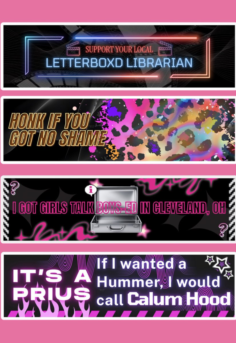 fangirlfindings's tweet photo. Some more bumper sticker concepts! these can be custom ordered too; for example, if you wanted “I got Teenage Dirtbagged in New York” or “It’s a Civic” you totally could! 🚘🛞🚦customs would be a 1$ or 2$ more for the additional time/adjustments! Tysm for the support!🪩🫶🏻 https://t.co/HQGVuhkgJC