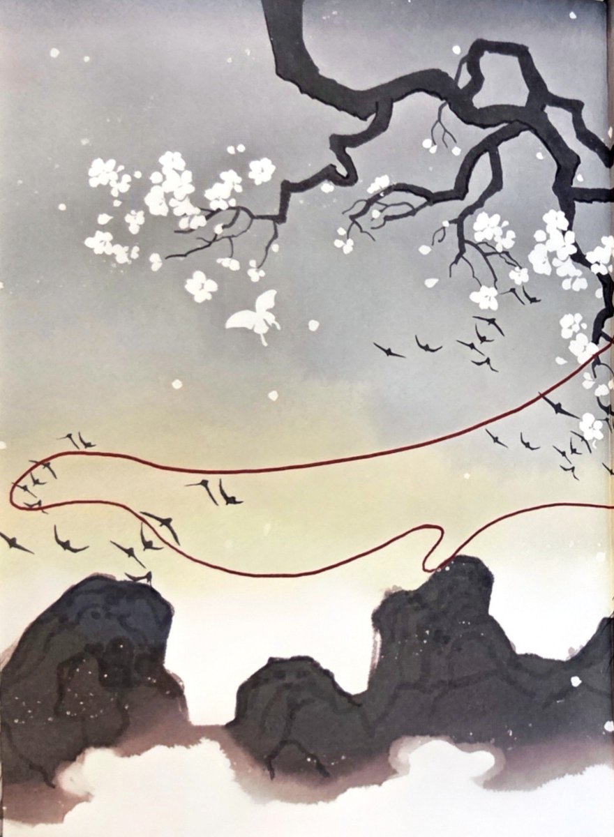 vmnoneko's tweet photo. "As long as this red string remains unbroken, it means the person on the other end is all right. It will surely lead us to each other, unless one of us is no more."

#tgcf https://t.co/p17uthklbv