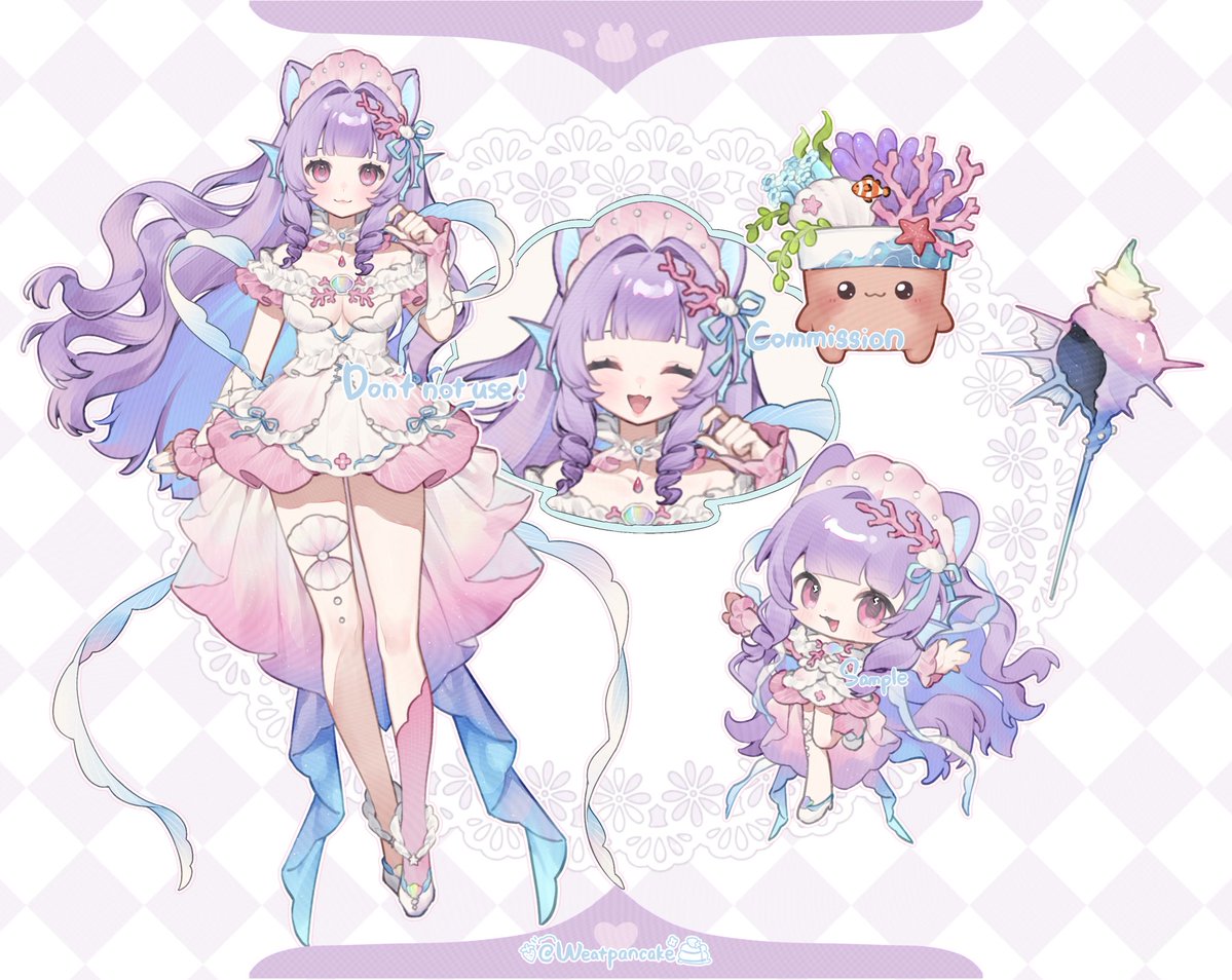 wheatpancake's tweet photo. #commission design 🧜 https://t.co/GQx2ZM02VE