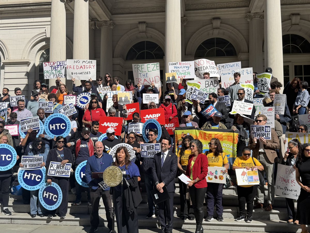 jmargetta's tweet photo. This spring, @TCFdotorg and @BorrowerJustice launched Affordable NYC Now with a slate of proposals to reduce costs for New Yorkers. This week, @NYCMayor introduced legislation to make one of those proposals real, and TCF fellow Lorelei Salas spoke at yesterday’s City Hall presser https://t.co/zqvmO1BGKo