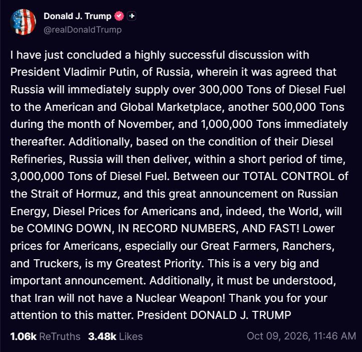 AwakenedOutlaw's tweet photo. Yuge news! https://t.co/yFDXMc6Ug6