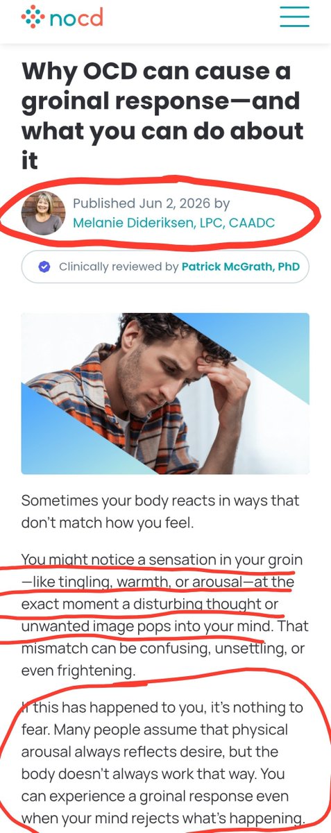 gideonup_out's tweet photo. ANYONE perpetuating the rhetoric that arousal/physical responses MUST equal TRUE attraction/desire is repeating DAMAGING RAPE CULTURE RHETORIC. This professional education was published JUNE OF THIS YEAR about Groinal Responses/Arousal Non-Concordance found in OCD individuals https://t.co/CRh3IV83mP