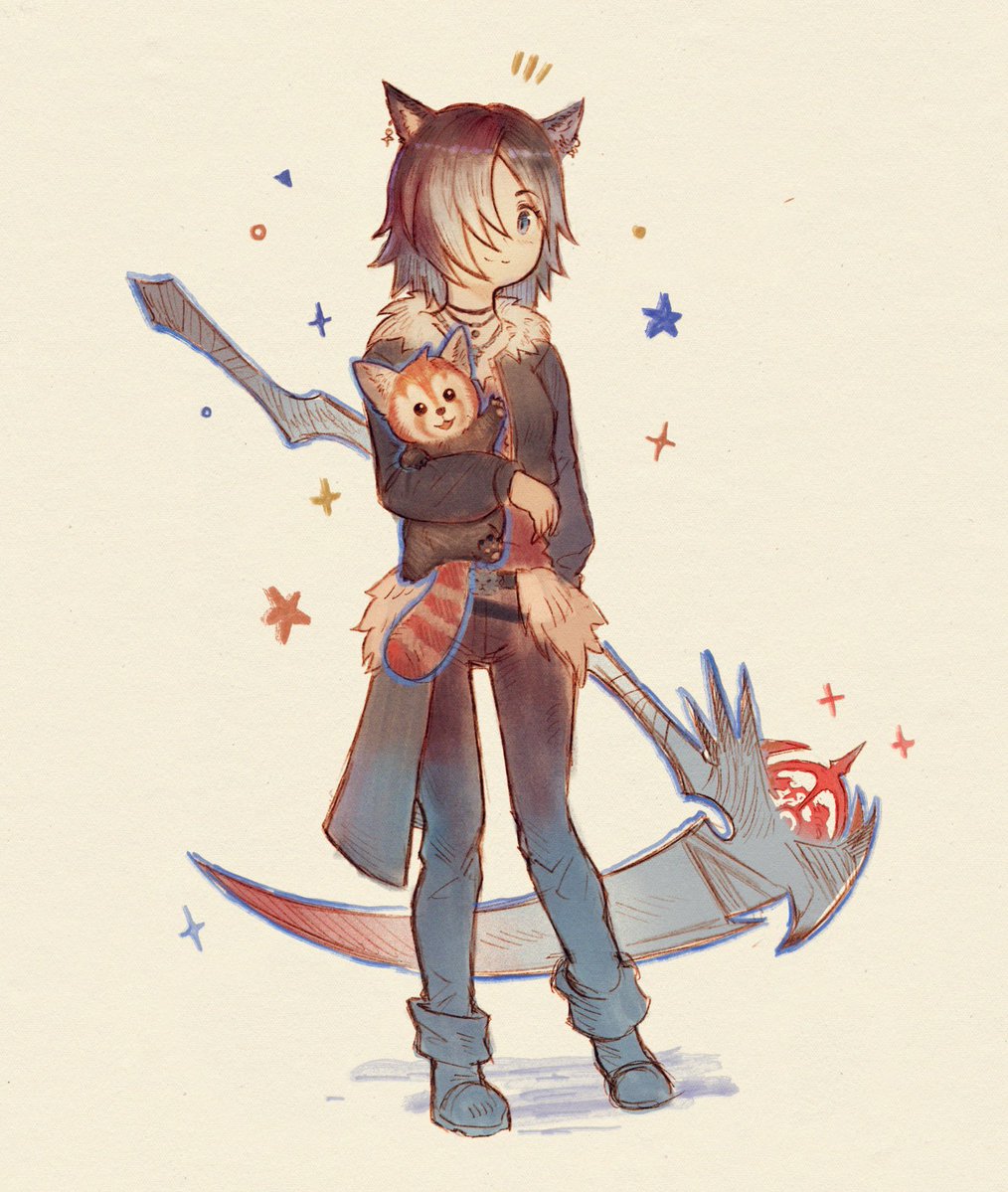 mangohusein's tweet photo. FFXIV commission! Reaper + Panda #ffxiv #ffxivart https://t.co/sFUhzSF1hm