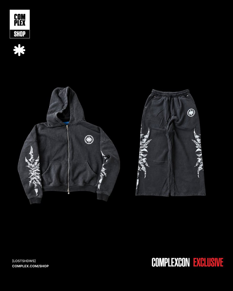 complex_shop's tweet photo. LOSTSHDWS ComplexCon collection is now available online. https://t.co/z4cEOKgMeE