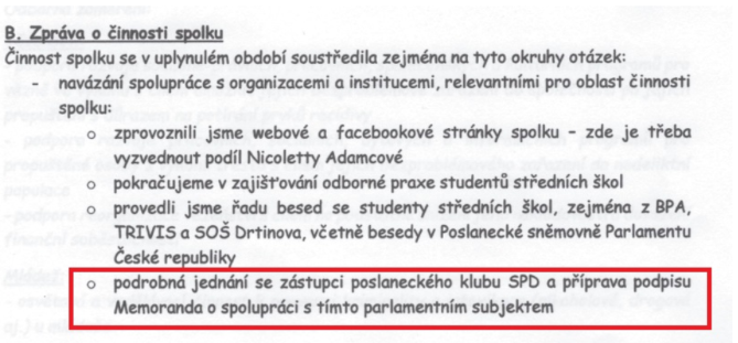 vojber's tweet photo. Spolek Šance na návrat měl spolupráci s SPD dokonce ve svých stanovách, posloužil SPD i jako cesta k nominaci do Rady ČT a jako doma je i v kontroverzním Slovenském domě bohatě dotovaném čs. státním rozpočtem, popsali jsme opakovaně na @hlidacipes_org https://t.co/VXzTdfWCy0 https://t.co/DS2mHEWvJo