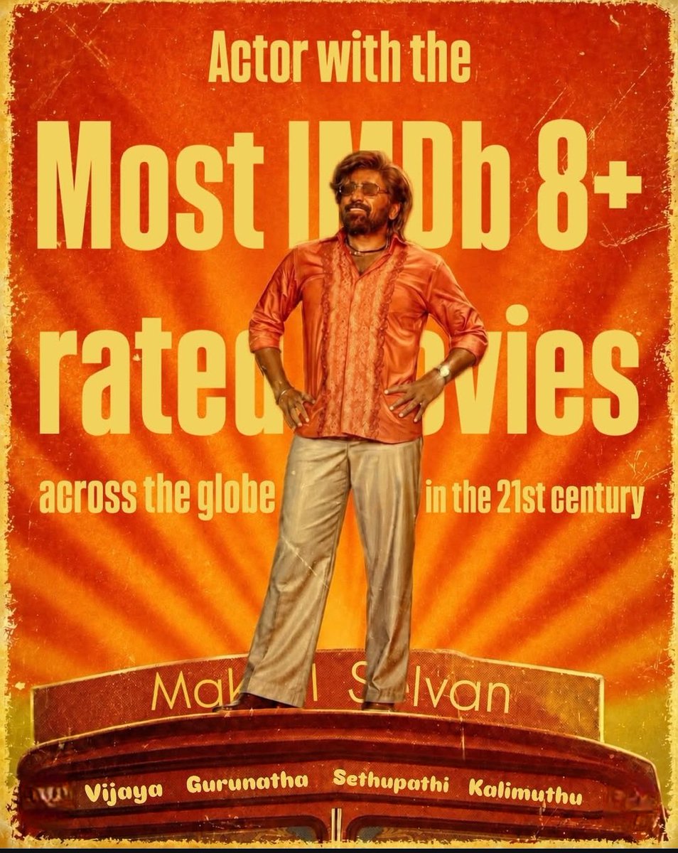 SIVA_SK_SK_07's tweet photo. Filmography speaks louder than stardom 🔥👑

Makkal Selvan Vijay Sethupathi 📈

#VijaySethupathi #TamilCinema 
#MakkalSelvan #vjs https://t.co/N6EyRZ082a