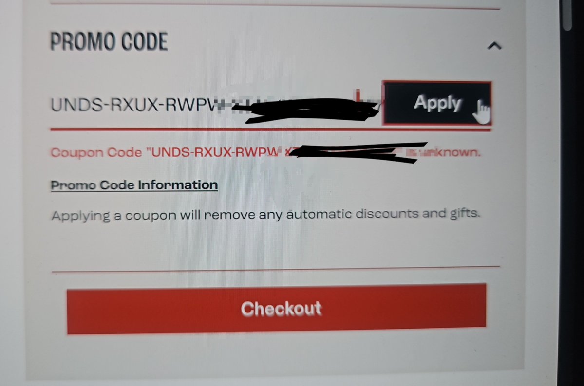 _TheeBeastt's tweet photo. Hi @JBLSoundIn 
When i am trying to purchase anything from my unidays portal and using the coupon code i am getting error. I generated 3 coupons but none is working.

It says coupon code is Unknown.? https://t.co/VQIHN19ihw