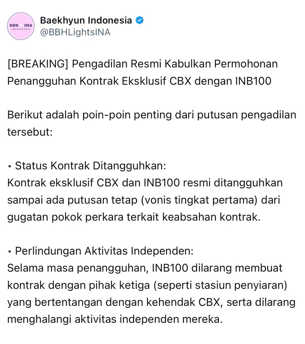 bbhxsoul's tweet photo. banyak artis 100 tinggalin bbl knp cuma tantrum ke CBX? 🤭 karna
- Dear U pemegang saham terbesarnya SM
- kontribusi baekhyun di bubble gede
- kontrak CBX dgn INB/100 ditangguhkan, agensi dilarang ganggu aktifitas CBX

bukannya tantrum ke 100 malah ke artisnya kocak bgt 🤣🤣 https://t.co/gVnrswuhoi