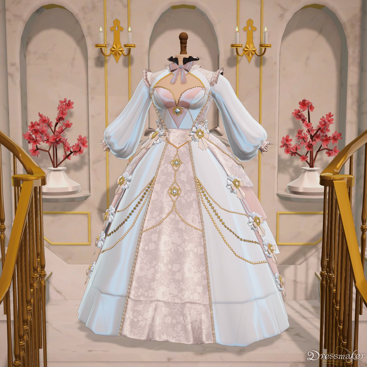 julian_blu's tweet photo. Marie's wedding dress, took me a little bit but honestly, i'm quite proud of it! #dressmaker https://t.co/hxApvLXvY3