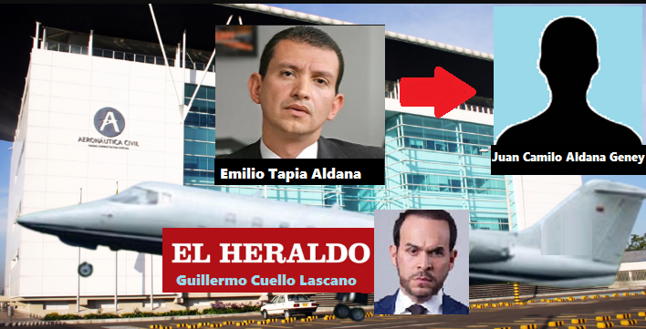 JuanPoe's tweet photo. ATENCIÓN. Aerocivil contrató por 1425 millones a consorcio de empresas de Juan Camilo Aldana hijo de Juan Carlos Aldana (Primo y Socio de Emilio Tapia) y de Guillermo Lascano vinculado al HERALDO que le hizo campaña a Abelardo de la Espriella. Obras del ✈️ Alfonso Bonilla. Hilo👇 https://t.co/ybCrCfEKNF
