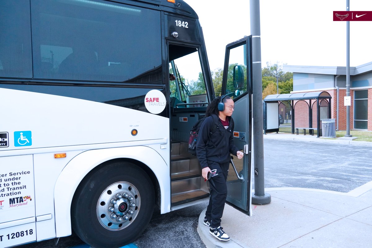 UMESHawksVBall's tweet photo. Road trip business. ๐
The Hawks have touched down in Baltimore.
๐ vs. Coppin State
โฐ 6 PM
๐บ MEAC Network
#HawkPride #SoarAboveAndBeyond #HBCUMade https://t.co/wX7aN4u9in