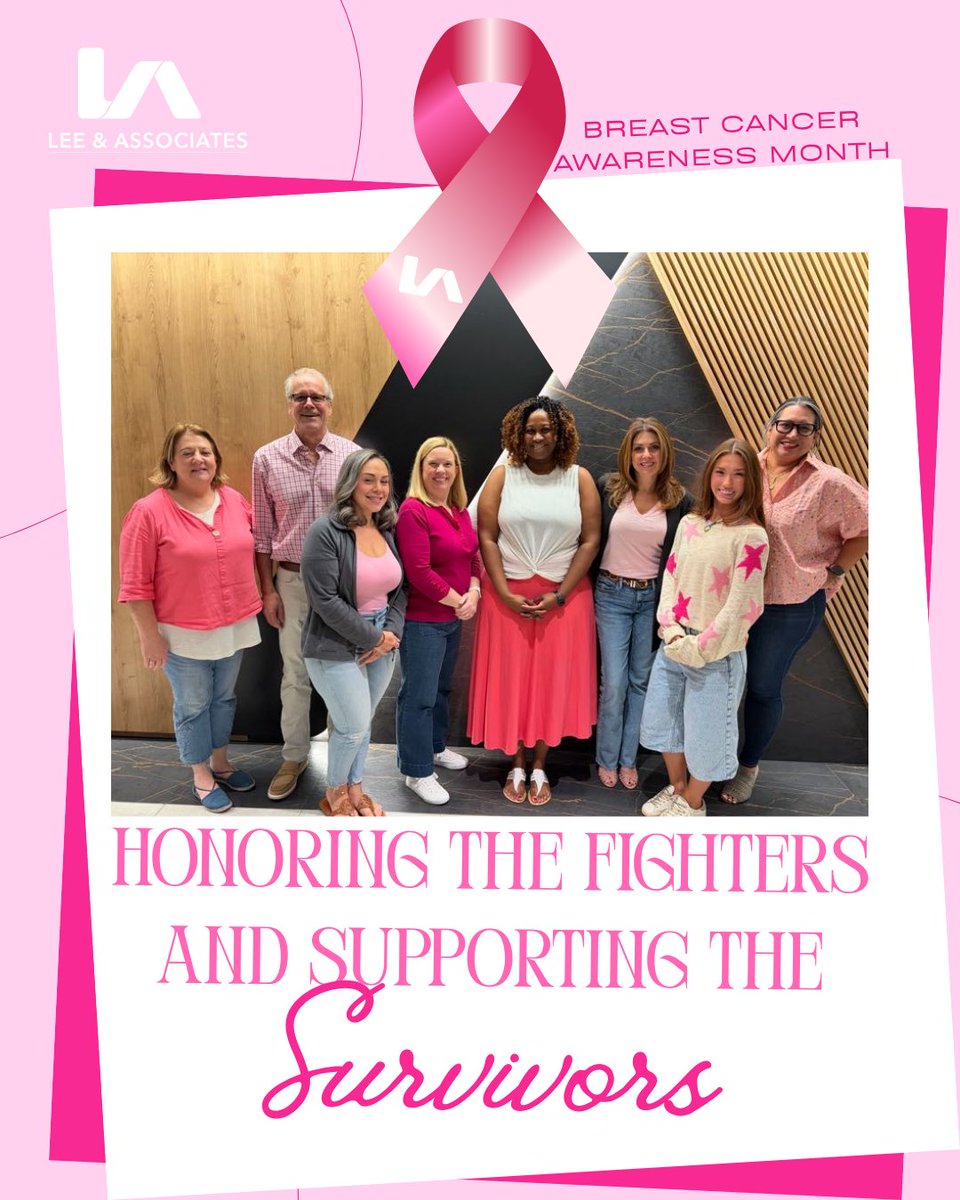 LeeAssociateHOU's tweet photo. Behind every pink ribbon is a story of strength, courage, and resilience. 🎀

Every Friday in October, the Lee &amp; Associates Houston team is coming together in pink to honor those fighting breast cancer, celebrate survivors, and remember those we've lost.

#BreastCancerAwareness https://t.co/3PDZNqXDJZ