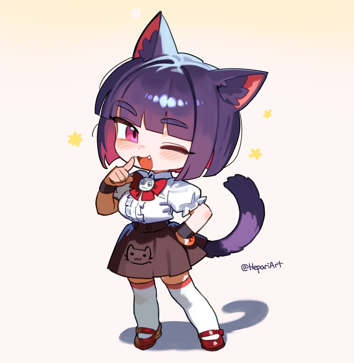 HepariArt's tweet photo. Dingdong the cat girl 🐈‍⬛ https://t.co/i8DoBHxF7q