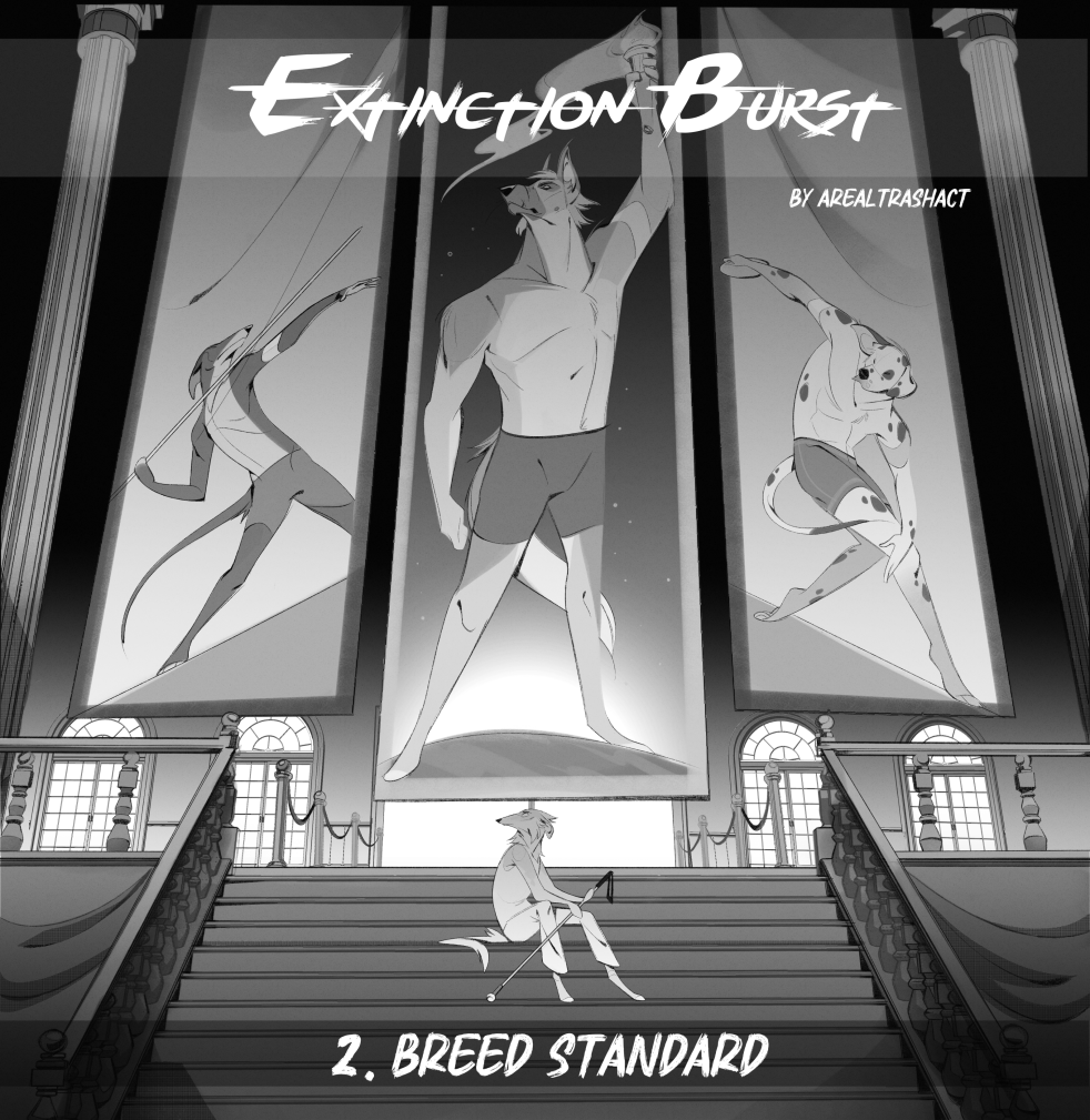 ARealTrashAct's tweet photo. And we're back ! Extinction Burst chapter 2 is now live on ComicFury 🐕 https://t.co/VLl8XfZylZ