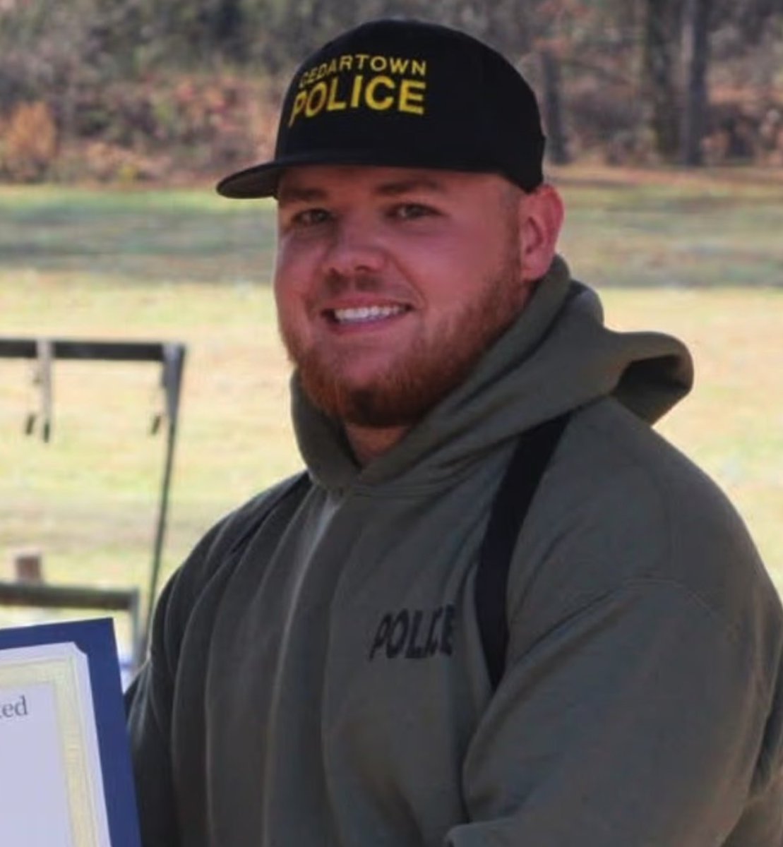 BonkDaCarnivore's tweet photo. Hey, everybody remember that pet miniature donkey that got shot in Georgia a few weeks back?  The one the officer SWORE "was charging at him" and "would not stop".

Well, the bodycam footage has been released. To the surprise of nobody, HeeHaw was just trotting up to him for pettin's when the cop blasted him.

Everybody, meet Trenton Garner, "alpha male" afraid of a miniature pet donkey hoping for a carrot, then lied on the report about what happened.  He needs to be fired then criminally charged.  Our society has no place for trigger-happy "cops".  And this is while completely ignoring the fact the cops were TRESPASSING on that land at the time.