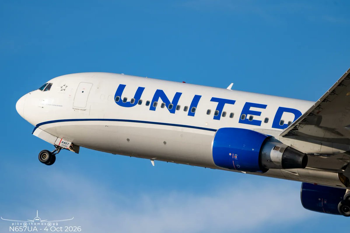 picsthomasgg's tweet photo. #B767 @United  N657UA departing @HeathrowAirport on Sunday's UA941 to Newark EWR 4/10/2026 https://t.co/ivNiTRi2c6