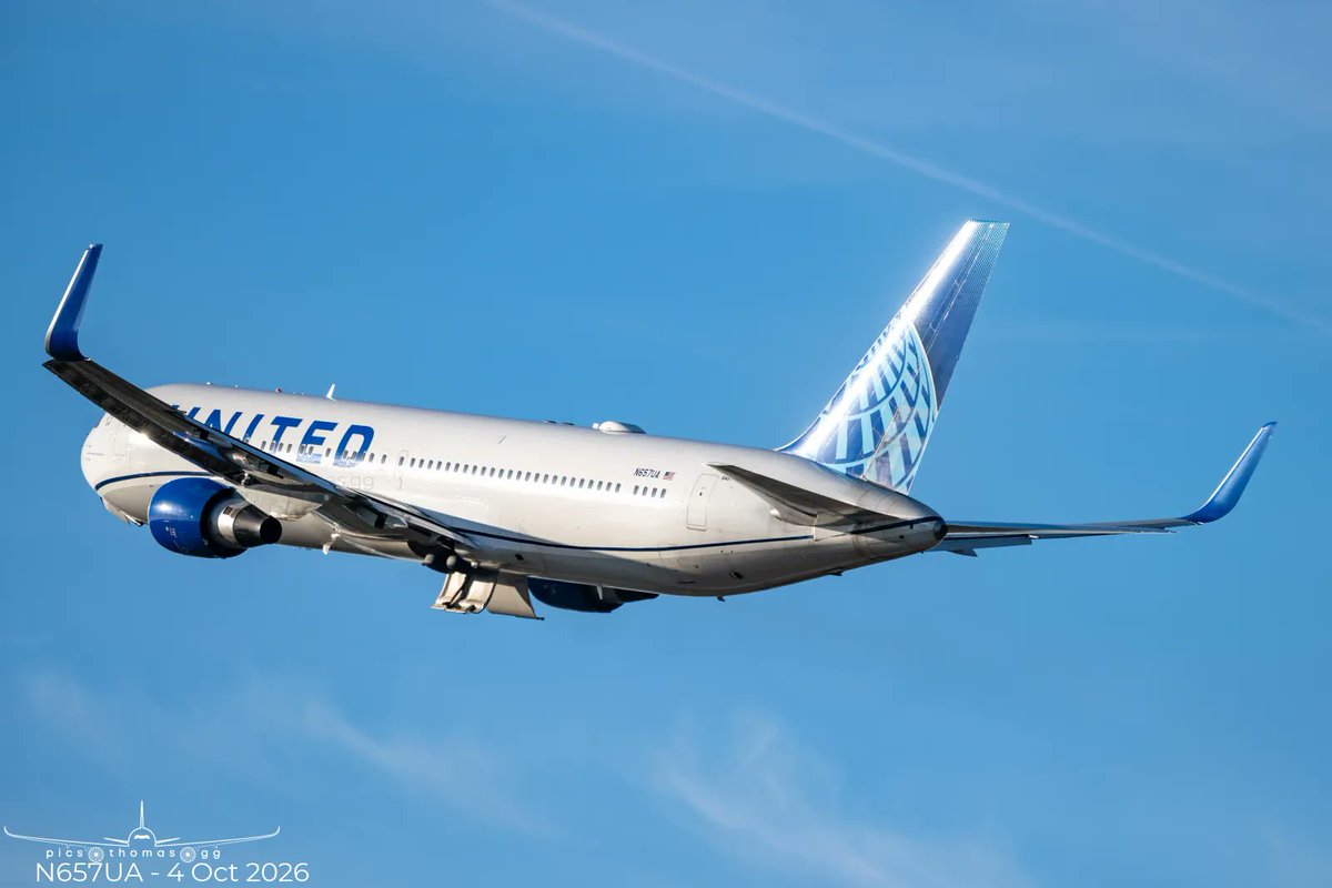 picsthomasgg's tweet photo. #B767 @United  N657UA departing @HeathrowAirport on Sunday's UA941 to Newark EWR 4/10/2026 https://t.co/ivNiTRi2c6