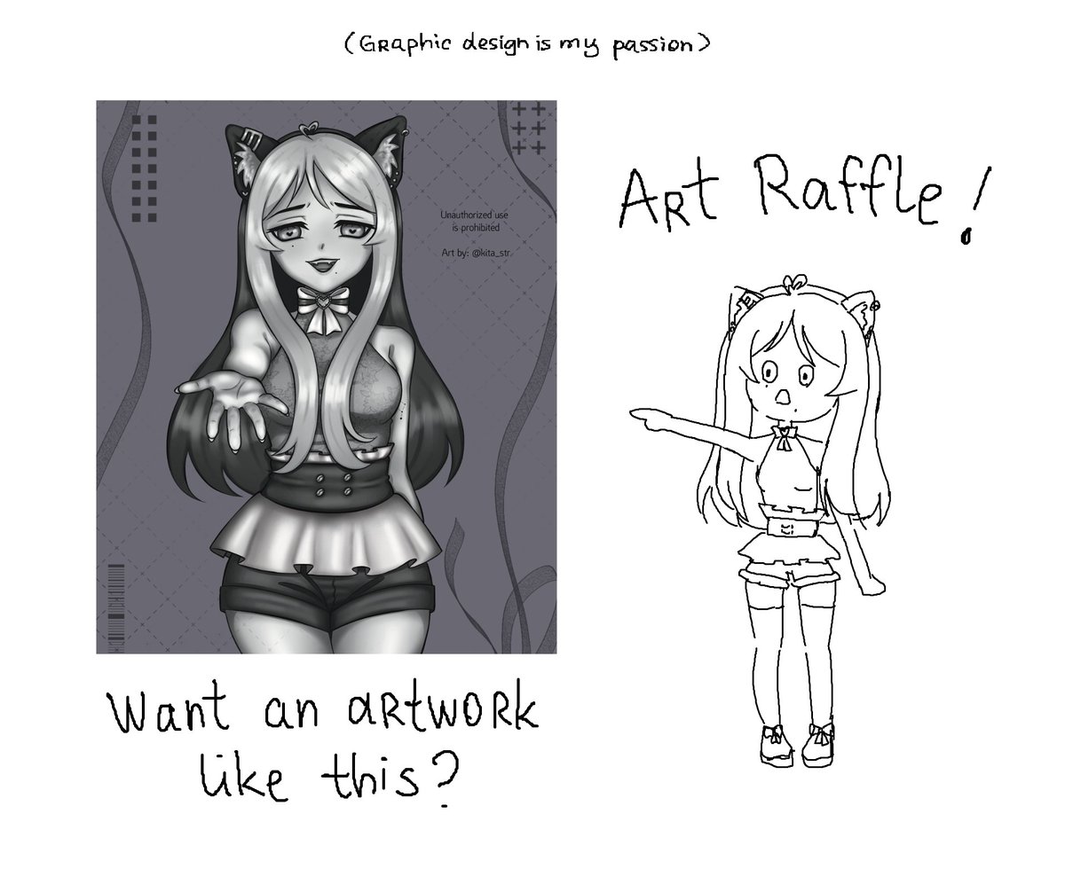kita_str's tweet photo. Art Raffle! 🎉
1 winner gets a full-render SKEB-like artwork from me (B&amp;W or colorful).

RULES:
1. Follow, like, and repost this post;
2. Send your OC in comments;
3. Optionally, for a higher chance, follow me on VGen: https://t.co/9pKw9QwI9y

End: Oct 17th, 8 pm GMT
Good luck! https://t.co/6DwgKDYxuK