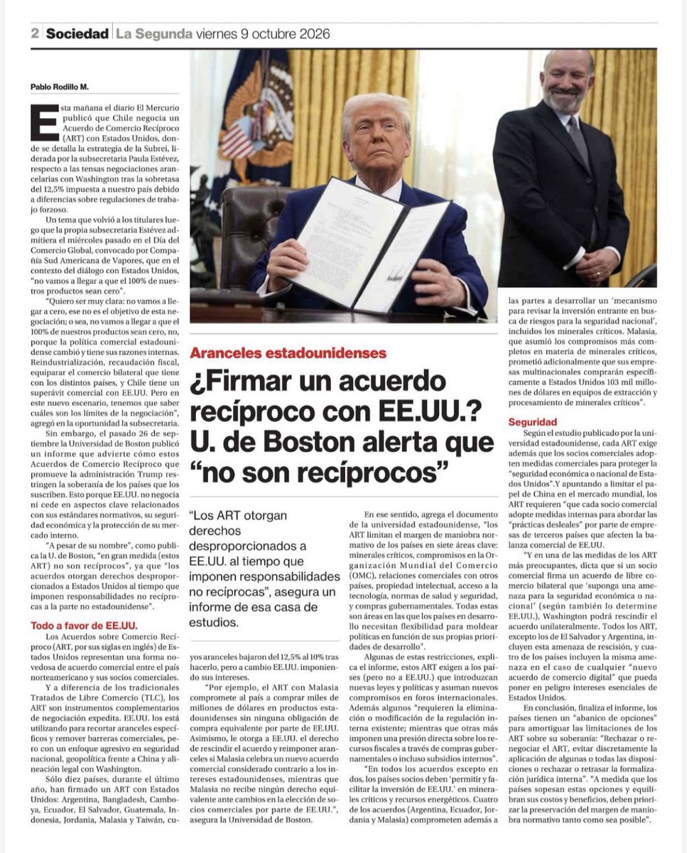 PaulinaAstrozaS's tweet photo. Al fin alguien que dice lo que NO son: NO son recíprocos. Este es el tipo de acuerdo que Tr*mp quiere hacernos firmar y que nos olvidemos del TLC https://t.co/tONqR7Dtaf