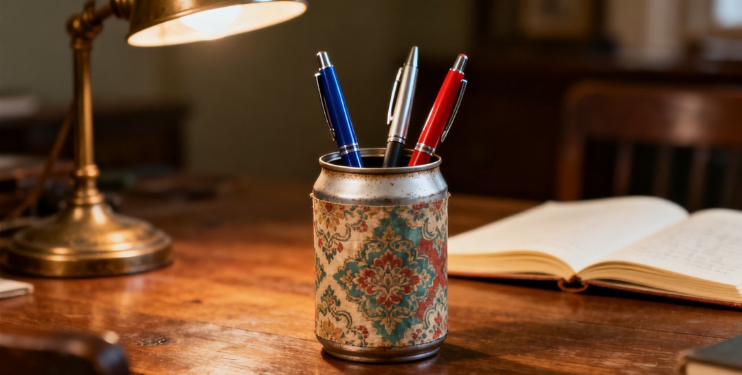 AlonzoToll4xr's tweet photo. [Turned an old tin can into a cute desk pen holder—quick upcycling win!  #Upcycle #DIY] https://t.co/6KUyxcwtPE