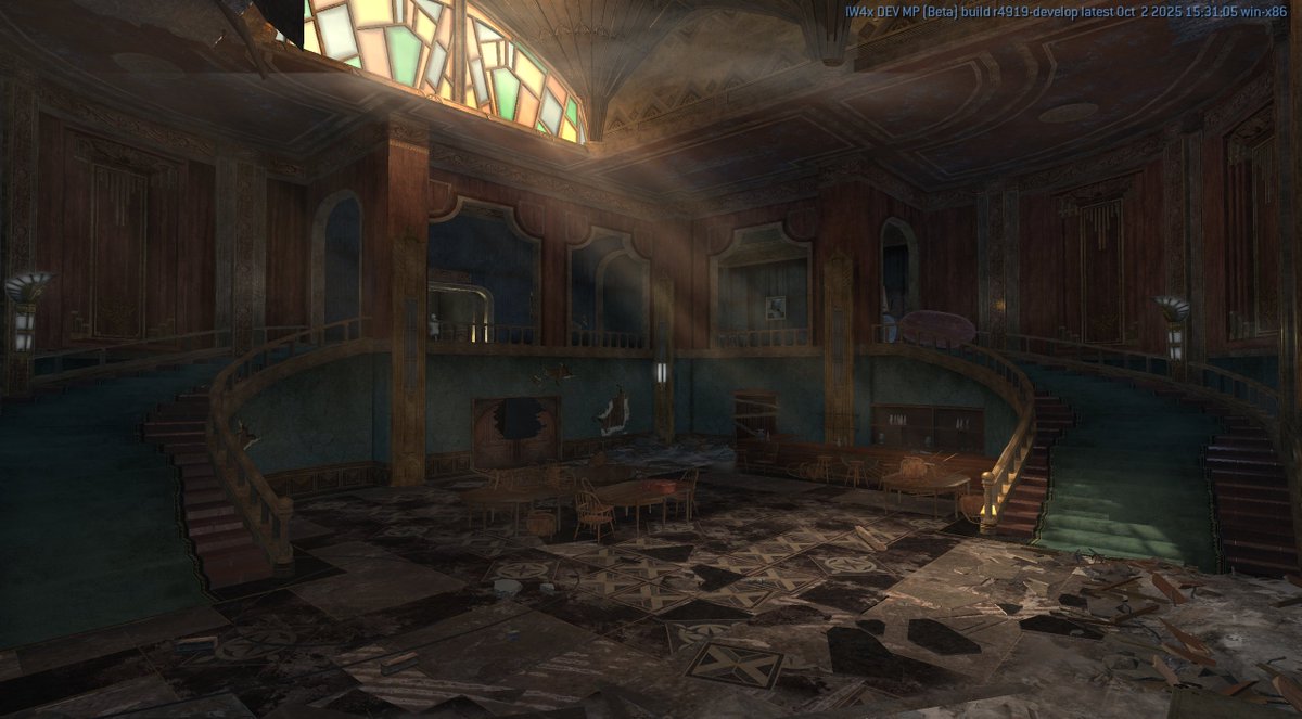QQCOKA's tweet photo. ‼️COD ONLINE CUT CONTENT POST:

after a decade of speculation and theory, the scrapped CODOL Cyborg Zombies Kino Der Toten Map only ever existed via some left over game strings, a placeholder loadscreen image, and an unloadable fastfile left in a mistakenly uploaded test server build from 2018. 

The map is now fully recovered and restored in game!