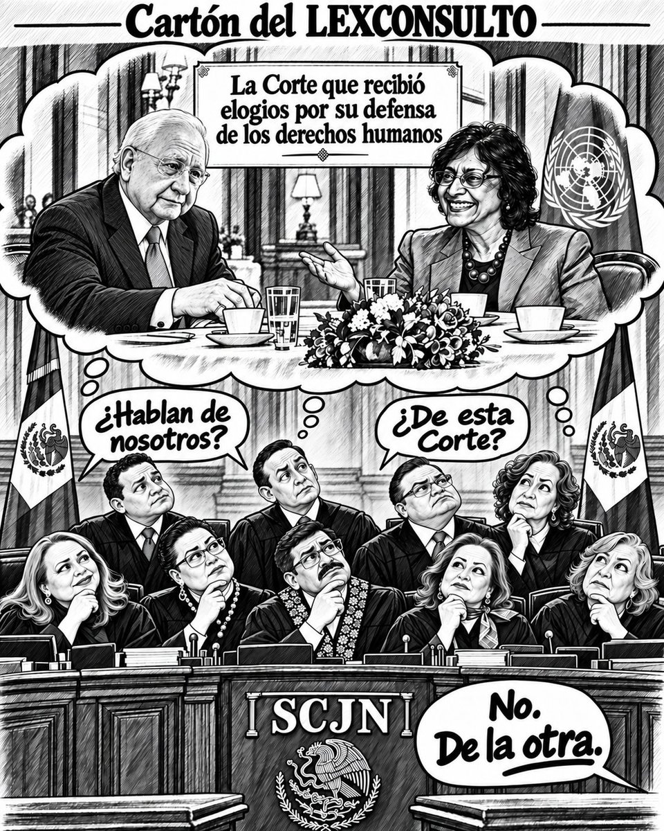 Lex_Consulto's tweet photo. En 2012, Navi Pillay, hoy Premio #Nobel de la Paz, elogió las decisiones de la #SCJN presidida por Juan N. Silva Meza en defensa de los derechos humanos.

En 2013, la #ONU premió a esa Corte.

La actual heredó las siglas y el edificio, pero jamás estará a su altura. #PJF https://t.co/ux1LN6KM9O