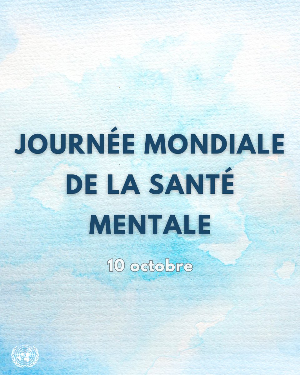 ONU_fr's tweet photo. Nous traversons toutes et tous des moments difficiles, et c’est normal.

Face au stress, à l’anxiété ou au sentiment d’isolement, il est essentiel de prendre soin de sa santé mentale.

En cette Journée de la santé mentale, découvrez les ressources de @WHO.
https://t.co/RC3ttnkG1A https://t.co/ay6zst9ntB