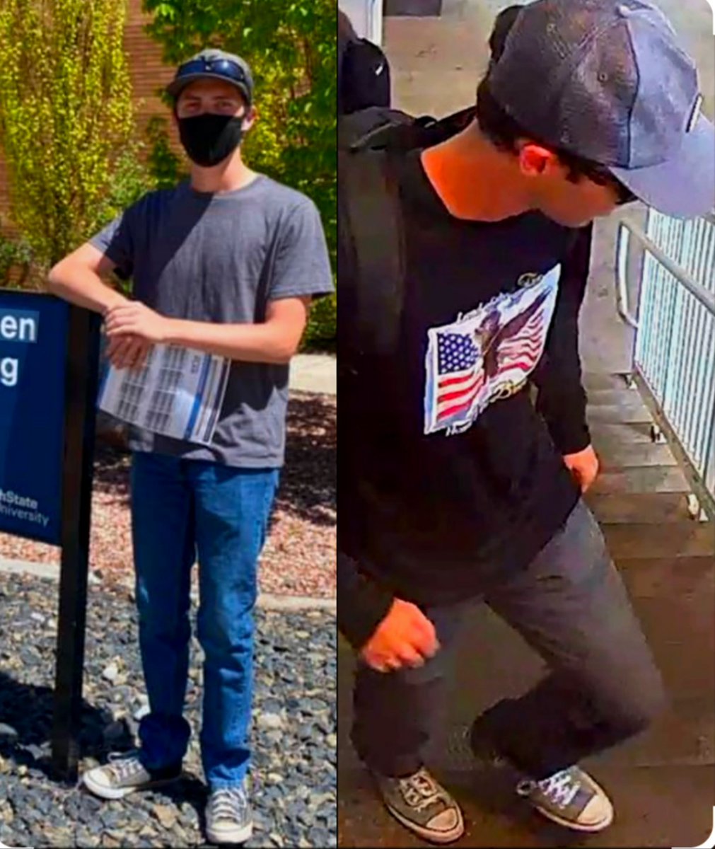 RisingCrusadeTV's tweet photo. I know people have pointed how Tyler Robinson's ears match the stairwell photos but have we discussed why the lace pattern on Tyler's shoes are the same? @DiligentDenizen @realstewpeters 

Is this still supposed to not be Tyler?

I'm open to an explanation on this point. https://t.co/TJKbxXS2KT