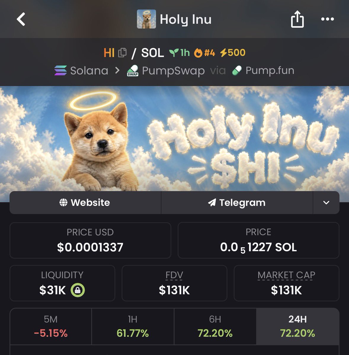 SOLWHALEDYOR's tweet photo. 4th on dex

We are just getting started

Buy $HI

48HimqX34gdcKQeMJdqgW4etPyDo3xCcdHNXMDnCpump https://t.co/YT9rjWJt2m